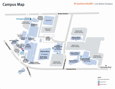 El Camino Health Locations by Los Gatos Hospital Campus.